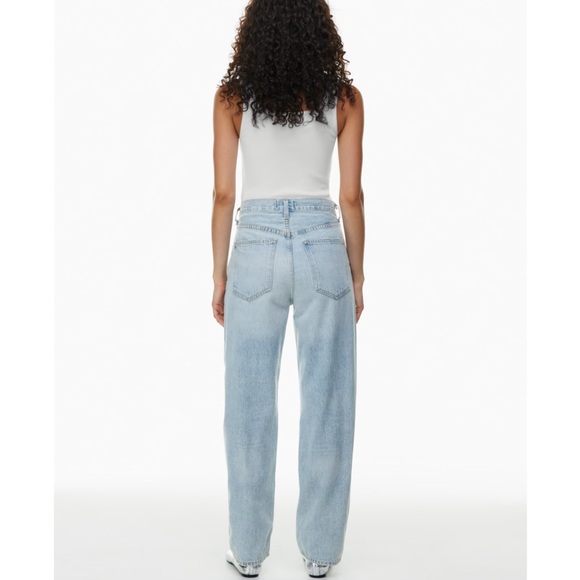 AGOLDE | “SUBURBIA” CRISS CROSS UPSIZED LIGHT BLUE JEANS DENIM RELAXED - Picture 7 of 14